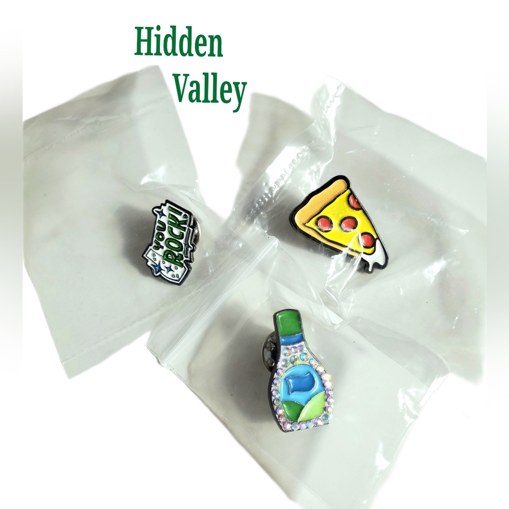 Hat Enamel Pins Men Accessories Hidden Valley Ranch Colorful Collectible Art 3pc
